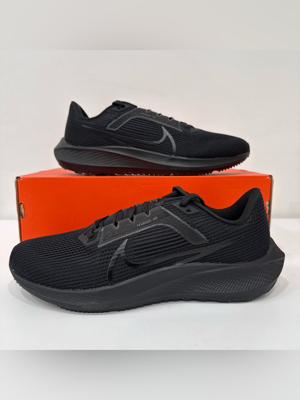 Nike Air Zoom Pegasus 40 Sneakers Triple Black Shoes DV3853-002 Men Size 9